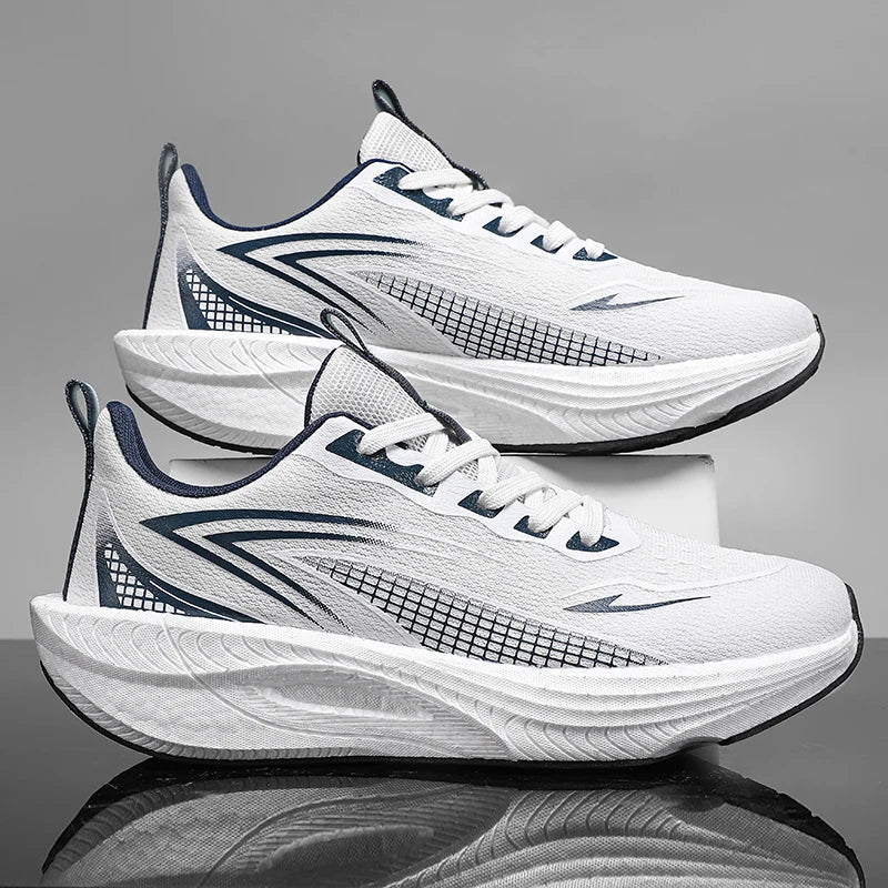 Marathon Running Shoes Men Sports Air Cushion Breathable Lightweight Comfortable Outdoor Athletic Antiskid Sneakers 2026 New