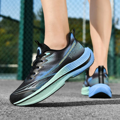 Popcorn Sneakers, Ultra-Light Carbon Plate Breathable Running Shoes, Racing Student Shock-Absorbing Soft-Soled Men's New Running Shoes, Large Size Shoes