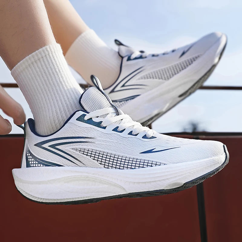 Marathon Running Shoes Men Sports Air Cushion Breathable Lightweight Comfortable Outdoor Athletic Antiskid Sneakers 2026 New
