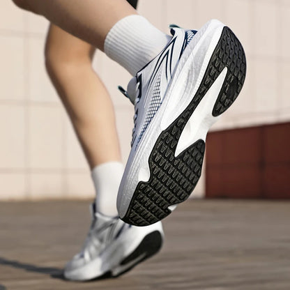 Marathon Running Shoes Men Sports Air Cushion Breathable Lightweight Comfortable Outdoor Athletic Antiskid Sneakers 2026 New